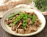 豚肉とスナップエンドウのマヨ醤油炒め作り方4写真