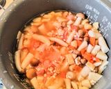 お米節約ヘルシー押し麦ご飯でたけのこご飯作り方5写真