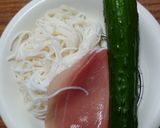ヨウサマの減塩居酒屋風素麺サラダ作り方1写真