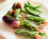 夏野菜とカニカマ大葉巻きの天丼❣️作り方2写真
