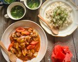 絶品✨豚こまとトマトの発酵🍅酢豚作り方3写真
