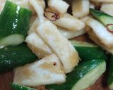 きゅうりとイカの中華風炒めです♪作り方6写真