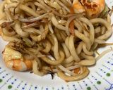簡単　ソース焼きエビうどん作り方6写真