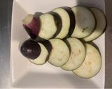 朝ごはんにナスのグリルと生ハムのトースト作り方1写真