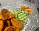 塩不使用！紫蘇香る柿胡瓜漬け作り方1写真