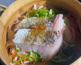 ⭕️せいろで作るふわふわ白身魚の黒酢蒸し作り方4写真