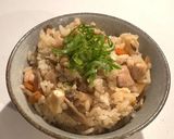 鶏もも肉と舞茸の混ぜご飯☘️作り方4写真