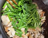 ニラ玉胸肉入り炒め作り方2写真