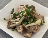 鶏せせりとしめじの柚子胡椒炒め作り方5写真
