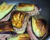 今夜の夕飯ナスの挟み焼きハンバーグ作り方8写真