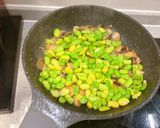 そら豆とマッシュルーム炒め物作り方4写真