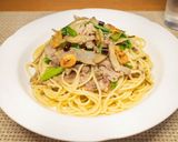 豚肉とごぼうと小松菜のパスタ作り方10写真