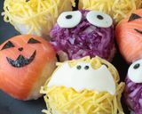 【ポリ袋で簡単】ハロウィン手まり寿司🎃作り方7写真
