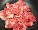 豚肉と焼き芋の炒め物⭐︎油揚げ入⭐︎麺つゆで簡単作り方3写真