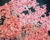 かぼちゃとひき肉の甘辛そぼろ煮作り方2写真