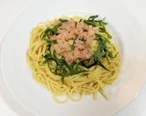 ワンパンお皿で作る簡単美味しい明太パスタ作り方4写真