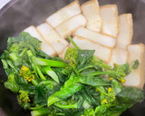 白菜の花と厚揚げの辛子醤油炒め作り方2写真