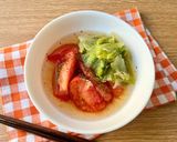 煮込み2分!トマトとレタスの煮浸し作り方8写真