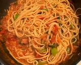 ツナとホール缶の小松菜パスタ作り方6写真