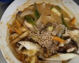 お一人様簡単洋風ウスターキムチ味根菜青椒肉絲風作り方17写真