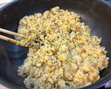 納豆&刻み高菜チャーハン。作り方4写真