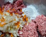 人参多めの米粉入りハンバーグ作り方4写真