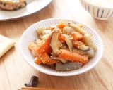 にんじんと椎茸とこんにゃくの味噌きんぴら作り方5写真