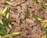 疲労回復！アスパラガスと豚肉の生姜焼き作り方5写真