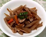 ささがきゴボウと豚肉の炒め煮作り方9写真