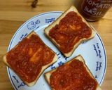 マルゲリータ風ピザトースト作り方1写真