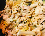 豚こまぎれ肉のポン酢しょうが炒め作り方3写真