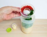 サラダポットで麺ランチ～明太サラダパスタ作り方6写真