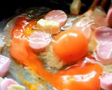 朝食に♪魚ニソエッグのご飯プレート作り方4写真
