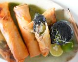 秋刀魚とねぎの黒ごまダレ春巻き作り方6写真