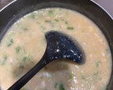 味噌味の卵粥作り方4写真