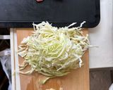 キャベツとトマトの麻婆ソーススパ作り方1写真