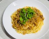 【※】肉みそ ボロネーゼ 肉みそパスタ作り方6写真