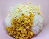甘醤油炒めのコーンとチーズのおにぎり作り方2写真