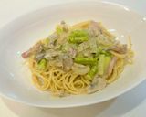 アスパラとベーコンのクリームパスタ作り方8写真