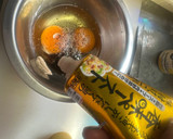 豆苗ときのこと玉子の　中華炒め作り方5写真