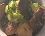 焼きしいたけときゅうりの胡麻しょうゆ和え。作り方2写真