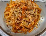 簡単！ぶっかけ冷やしキムチうどん作り方4写真