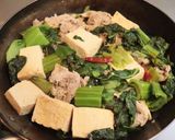 フライパンで豚肉と高菜と高野豆腐の炒め煮作り方6写真