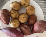 さつまいもとじゃがいものしっとりチップ作り方1写真