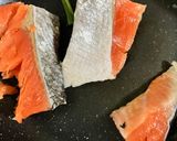 簡単　コーンポタージュほうれん草鮭パスタ作り方3写真