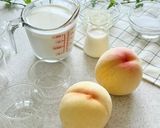 フレッシュ桃プリン作り方1写真
