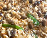 爽やか絹サヤとぷりぷりしめじの麻婆丼作り方13写真