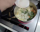 鶏もも肉と冬瓜の白湯風煮込み作り方6写真