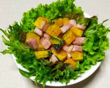 揚げかぼちゃとベーコンのデリ風サラダ作り方3写真