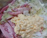 キャベツとハムの甘酢和風サラダ作り方3写真